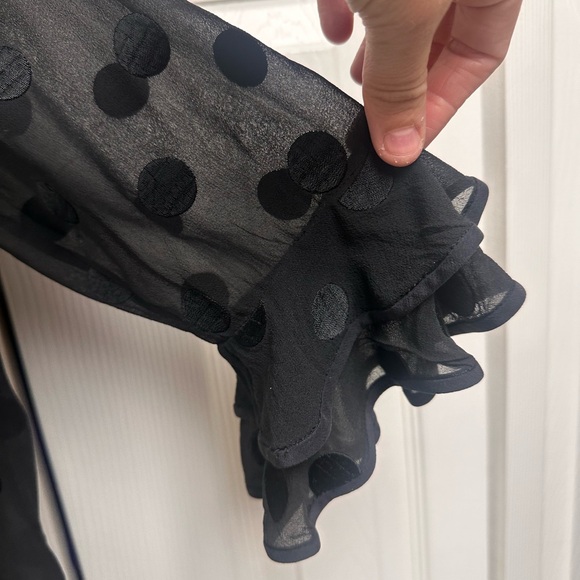 Sheer silk polka dot Kate spade top - Picture 4 of 7